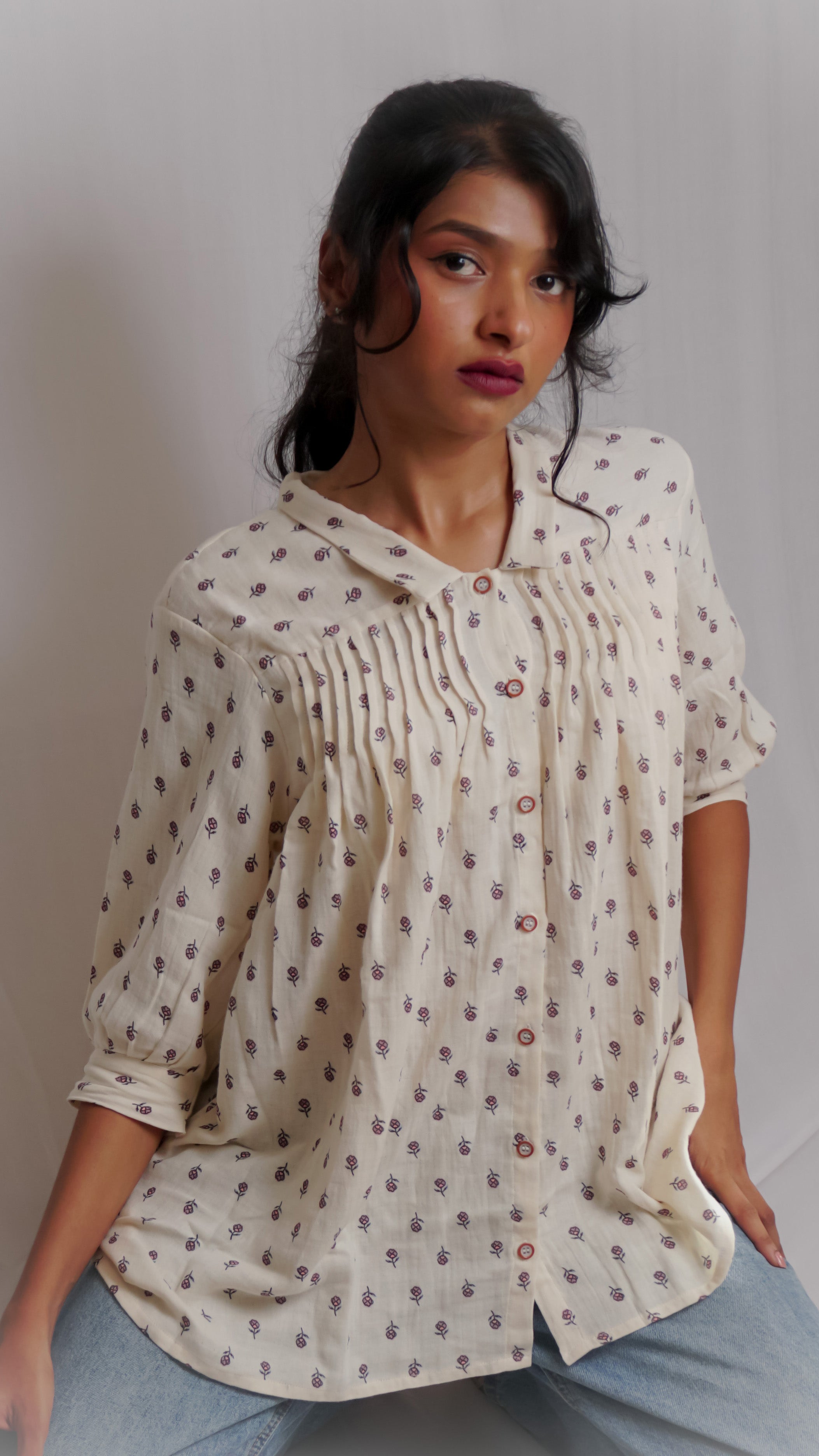 Mull Cotton Printed Shirt