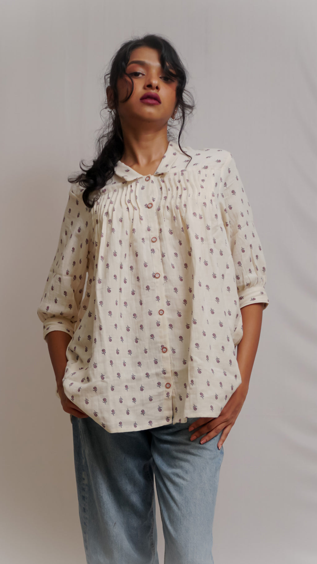 Mull Cotton Printed Shirt