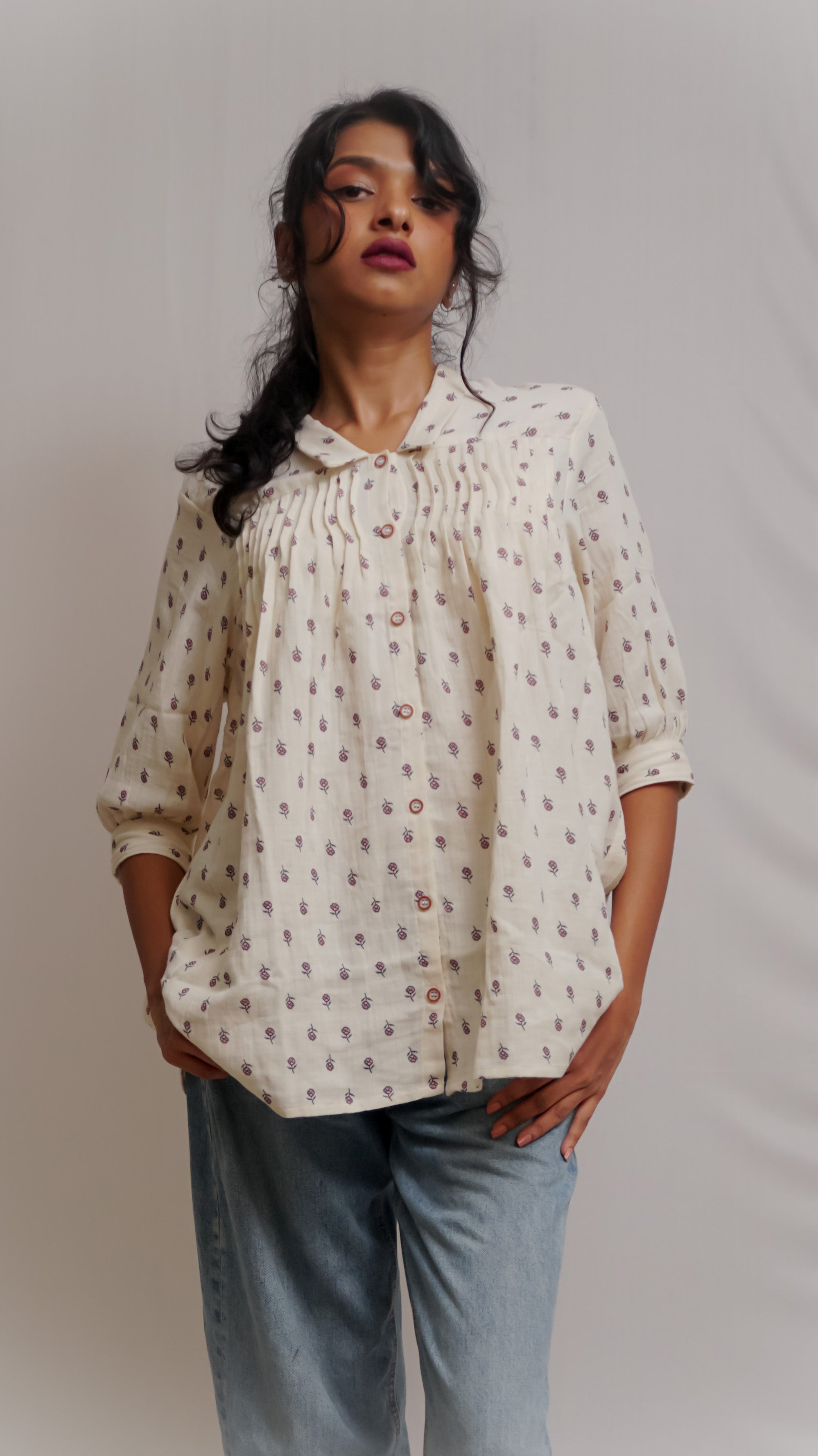 Mull Cotton Printed Shirt
