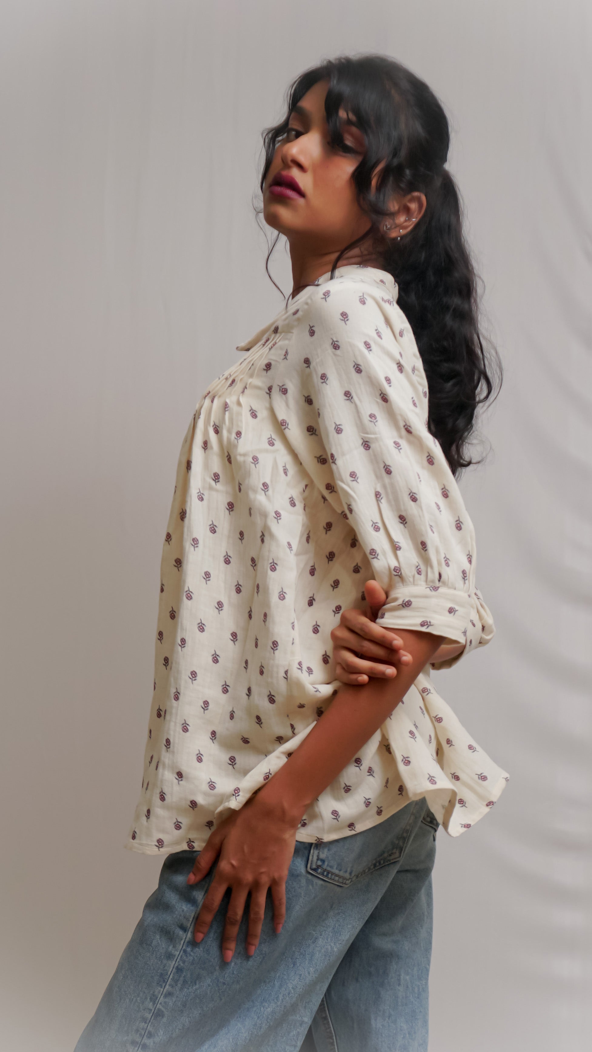 Mull Cotton Printed Shirt